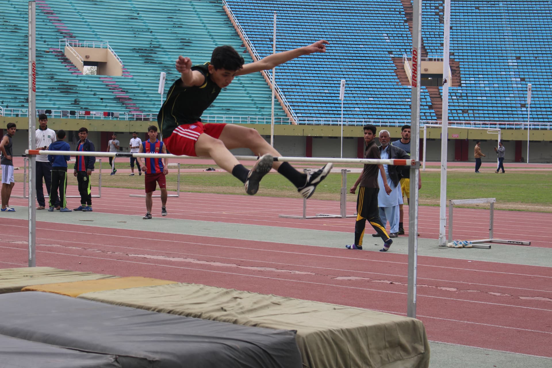 High jump at the annual athletics meet