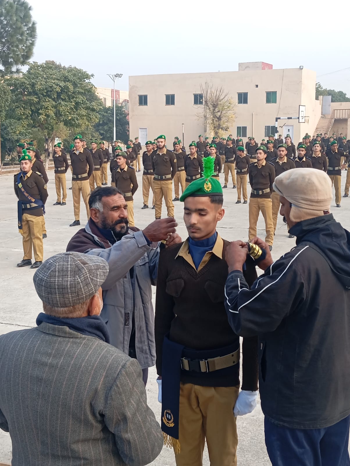 Rank appointment ceremony for a senior cadet