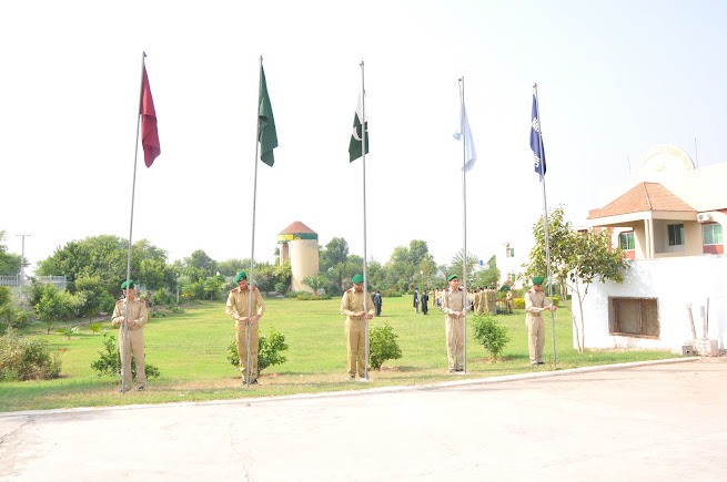 Colour party at the campus flag ceremony
